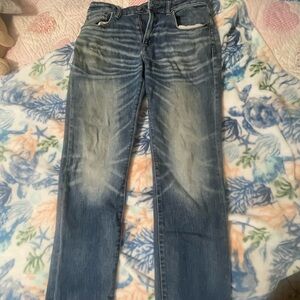 American Eagle Outfitters Men's Faded Blue Jeans